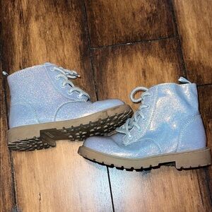 Old Navy Glittery Silver Kids Boots
